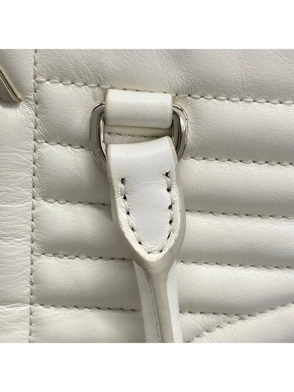 Prada Handbag Diagram White Quilted Leather